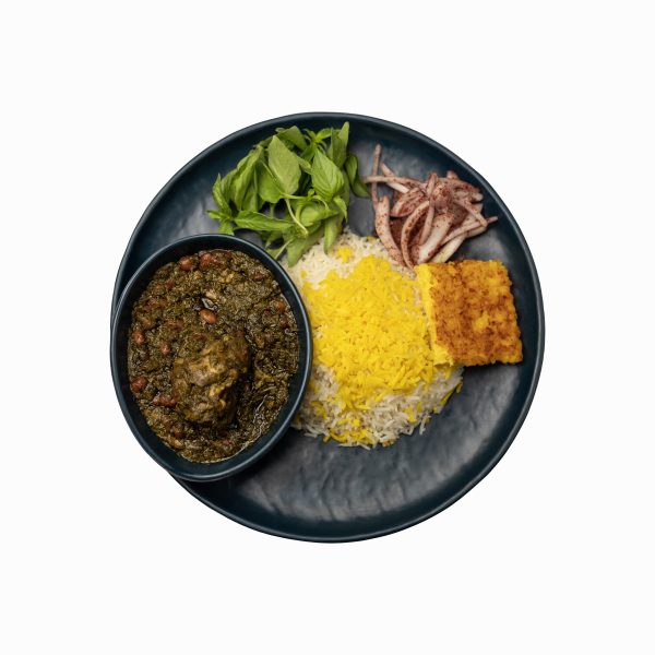 چلو خورشت قرمه سبزی